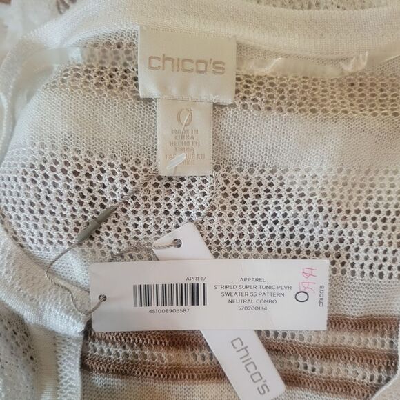 Chico's Striped Super Tunic Pullover NWT - Picture 7 of 9